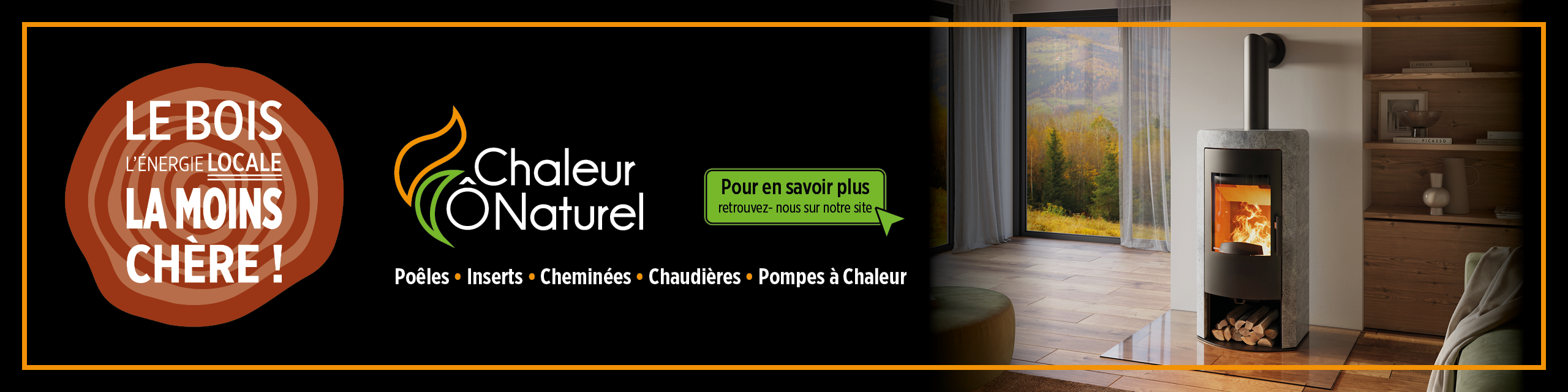 Bannière publicitaire CHALEUR Ô NATUREL - RIKA Shop